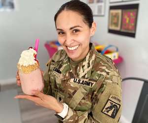 soldier and a shake