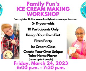 Family Fun Ice Cream Making Workshop for Kids