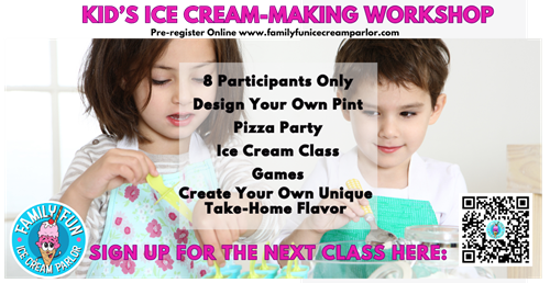Ice cream making workshop for kids